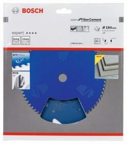 Bosch Bleu Accessoires Lame De Scie Circulaire 184 Mm Lame De Scie Circulaire En Carbure Expert Pour Fibre Ciment 184 X 30 X 4T 2608644344