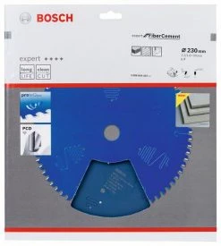 Bosch Bleu Accessoires Lame De Scie Circulaire 230 Mm Lame De Scie Circulaire En Carbure Expert Pour Fibre Ciment 230 X 30 X 6T 2608644347