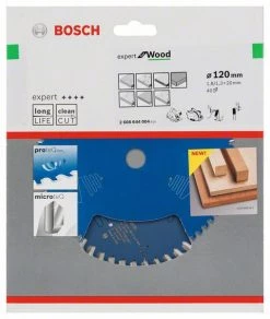 Bosch Bleu Accessoires Lame De Scie Circulaire 120 Mm Lame De Scie Circulaire En Carbure Expert Pour Le Bois 120 X 20 X 40T 2608644004
