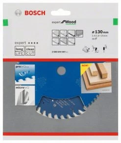 Bosch Bleu Accessoires Lame De Scie Circulaire 130 Mm Lame De Scie Circulaire En Carbure Expert Pour Le Bois 130 X 20 X 36T 2608644007
