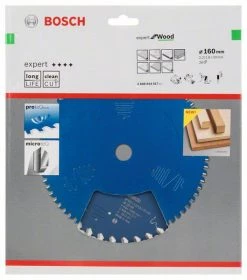 Bosch Bleu Accessoires Lame De Scie Circulaire 160 Mm Lame De Scie Circulaire En Carbure Expert Pour Le Bois 160 X 20 X 36T 2608644017