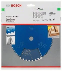 Bosch Bleu Accessoires Lame De Scie Circulaire 160 Mm Lame De Scie Circulaire En Carbure Expert Pour Le Bois 160 X 20 X 36T 2608644020