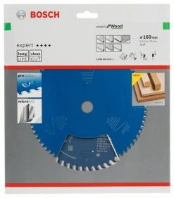 Bosch Bleu Accessoires Lame De Scie Circulaire 160 Mm Lame De Scie Circulaire En Carbure Expert Pour Le Bois 160 X 20 X 48T 2608644018