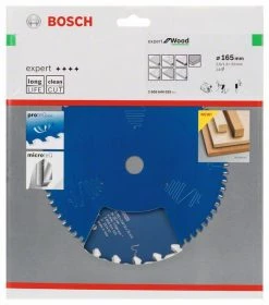 Bosch Bleu Accessoires Lame De Scie Circulaire 165 Mm Lame De Scie Circulaire En Carbure Expert Pour Le Bois 165 X 30 X 24T 2608644025