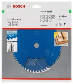 Bosch Bleu Accessoires Lame De Scie Circulaire 165 Mm Lame De Scie Circulaire En Carbure Expert Pour Le Bois 165 X 30 X 48T 2608644027