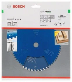 Bosch Bleu Accessoires Lame De Scie Circulaire 180 Mm Lame De Scie Circulaire En Carbure Expert Pour Le Bois 180 X 20 X 48T 2608644031