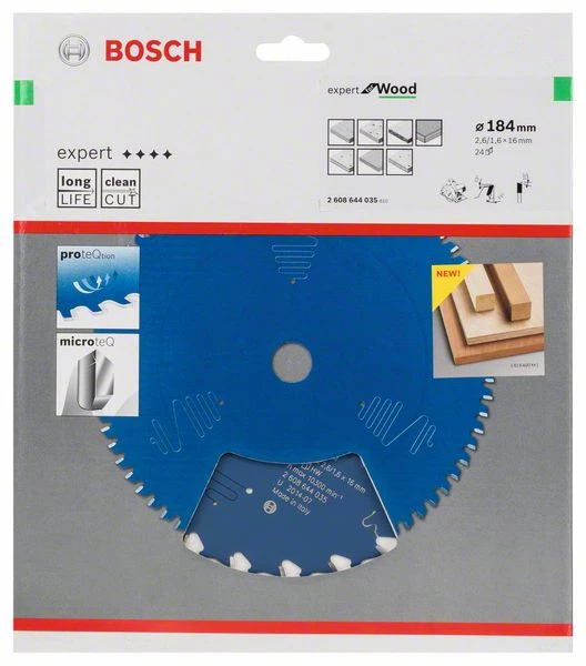Bosch Bleu Accessoires Lame De Scie Circulaire 184 Mm Lame De Scie Circulaire En Carbure Expert Pour Le Bois 184 X 16 X 24T 2608644035 3 Bosch Bleu Accessoires Lame De Scie Circulaire 184 Mm Lame De Scie Circulaire En Carbure Expert Pour Le Bois 184 X 16 X 24T 2608644035