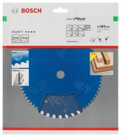 Bosch Bleu Accessoires Lame De Scie Circulaire 184 Mm Lame De Scie Circulaire En Carbure Expert Pour Le Bois 184 X 20 X 40T 2608644039