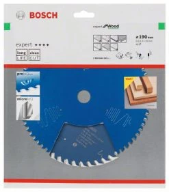Bosch Bleu Accessoires Lame De Scie Circulaire 190 Mm Lame De Scie Circulaire En Carbure Expert Pour Le Bois 190 X 20 X 48T 2608644045