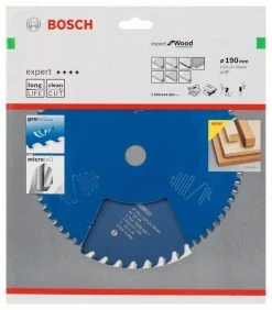Bosch Bleu Accessoires Lame De Scie Circulaire 190 Mm Lame De Scie Circulaire En Carbure Expert Pour Le Bois 190 X 30 X 40T 2608644084