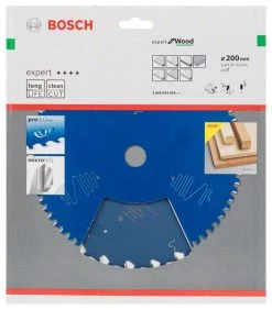 Bosch Bleu Accessoires Lame De Scie Circulaire 200 Mm Lame De Scie Circulaire En Carbure Expert Pour Le Bois 200 X 32 X 24T 2608644054