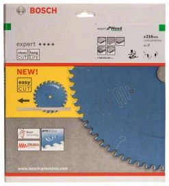 Bosch Bleu Accessoires Lame De Scie Circulaire 216 Mm Lame De Scie Circulaire En Carbure Expert Pour Le Bois 216 X 30 X 48T 2608642497