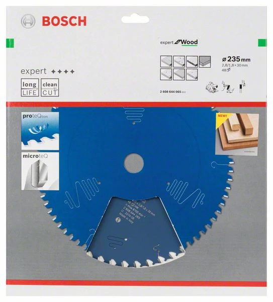 Bosch Bleu Accessoires Lame De Scie Circulaire 235 Mm Lame De Scie Circulaire En Carbure Expert Pour Le Bois 235 X 30 X 48T 2608644065 3 Bosch Bleu Accessoires Lame De Scie Circulaire 235 Mm Lame De Scie Circulaire En Carbure Expert Pour Le Bois 235 X 30 X 48T 2608644065