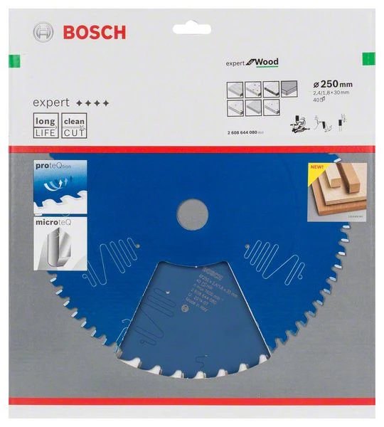Bosch Bleu Accessoires Lame De Scie Circulaire 250 Mm Lame De Scie Circulaire En Carbure Expert Pour Le Bois 250 X 30 X 40T 2608644080 3 Bosch Bleu Accessoires Lame De Scie Circulaire 250 Mm Lame De Scie Circulaire En Carbure Expert Pour Le Bois 250 X 30 X 40T 2608644080