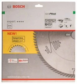 Bosch Bleu Accessoires Lame De Scie Circulaire 250 Mm Lame De Scie Circulaire En Carbure Expert Pour Le Bois 250 X 30 X 60T 2608642506