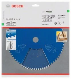 Bosch Bleu Accessoires Lame De Scie Circulaire 260 Mm Lame De Scie Circulaire En Carbure Expert Pour Le Bois 260 X 30 X 80T 2608644091