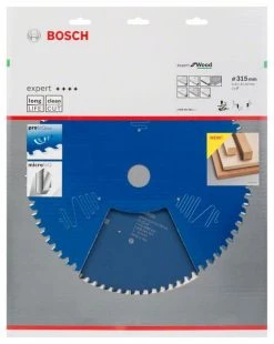 Bosch Bleu Accessoires Lame De Scie Circulaire 315 Mm Lame De Scie Circulaire En Carbure Expert Pour Le Bois 315 X 30 X 72T 2608644081