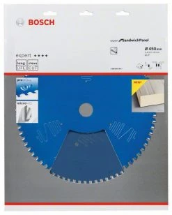 Bosch Bleu Accessoires Lame De Scie Circulaire 450 Mm Lame De Scie Circulaire En Carbure Expert Pour Panneau Sandwich 450 X 30 X 86T 2608644148