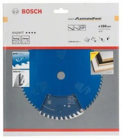 Bosch Bleu Accessoires Lame De Scie Circulaire 160 Mm Lame De Scie Circulaire En Carbure Expert Pour Panneaux Stratifiés 160 X 20 X 48T 2608644127