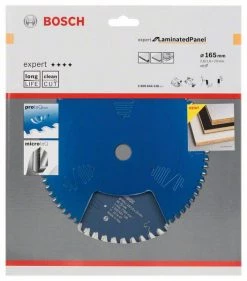 Bosch Bleu Accessoires Lame De Scie Circulaire 165 Mm Lame De Scie Circulaire En Carbure Expert Pour Panneaux Stratifiés 165 X 20 X 48T 2608644128
