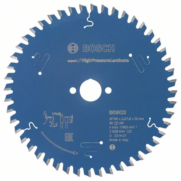 Bosch Bleu Accessoires Lame De Scie Circulaire 160 Mm Lame De Scie Circulaire En Carbure Expert Pour Stratifié Haute Pression 160 X 20 X 48T 2608644132 4 Bosch Bleu Accessoires Lame De Scie Circulaire 160 Mm Lame De Scie Circulaire En Carbure Expert Pour Stratifié Haute Pression 160 X 20 X 48T 2608644132 – Image 2