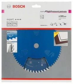 Bosch Bleu Accessoires Lame De Scie Circulaire 165 Mm Lame De Scie Circulaire En Carbure Expert Pour Stratifié Haute Pression 165 X 20 X 48T 2608644133