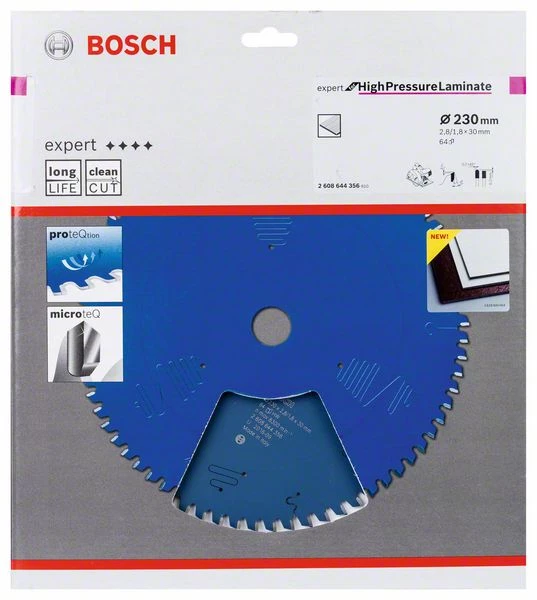 Bosch Bleu Accessoires Lame De Scie Circulaire 230 Mm Lame De Scie Circulaire En Carbure Expert Pour Stratifié Haute Pression 230 X 30 X 64T 2608644356 3 Bosch Bleu Accessoires Lame De Scie Circulaire 230 Mm Lame De Scie Circulaire En Carbure Expert Pour Stratifié Haute Pression 230 X 30 X 64T 2608644356
