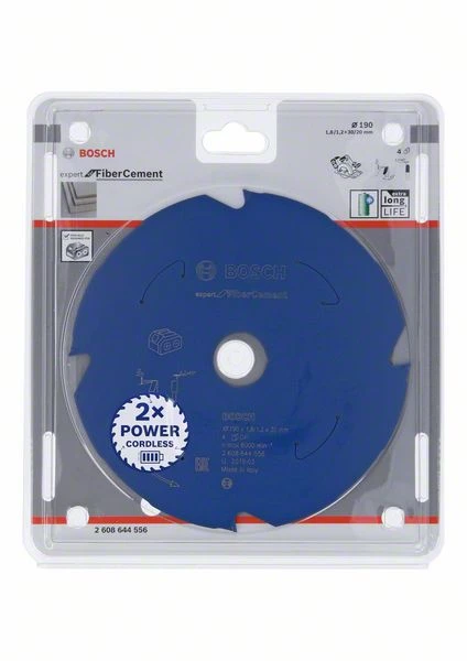 Bosch Bleu Accessoires Lame De Scie Circulaire 190 Mm Lame De Scie Circulaire En Carbure Fibre Cement Expert Pour Scies Sans Fil 190 X 30 X T4 2608644556 3 Bosch Bleu Accessoires Lame De Scie Circulaire 190 Mm Lame De Scie Circulaire En Carbure Fibre Cement Expert Pour Scies Sans Fil 190 X 30 X T4 2608644556