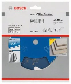 Bosch Bleu Accessoires Lame De Scie Circulaire 140 Mm Lame De Scie Circulaire En Carbure Fibre Ciment Expert 140 X 20 X 4T 2608644120
