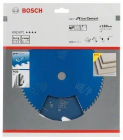 Bosch Bleu Accessoires Lame De Scie Circulaire 160 Mm Lame De Scie Circulaire En Carbure Fibre Ciment Expert 160 X 20 X 4T 2608644121