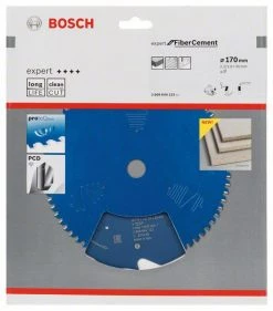 Bosch Bleu Accessoires Lame De Scie Circulaire 170 Mm Lame De Scie Circulaire En Carbure Fibre Ciment Expert 170 X 30 X 4T 2608644123