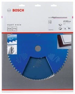 Bosch Bleu Accessoires Lame De Scie Circulaire 300 Mm Lame De Scie Circulaire En CarbureExpert Pour Stratifié Haute Pression 300 X 30 X 96T 2608644363