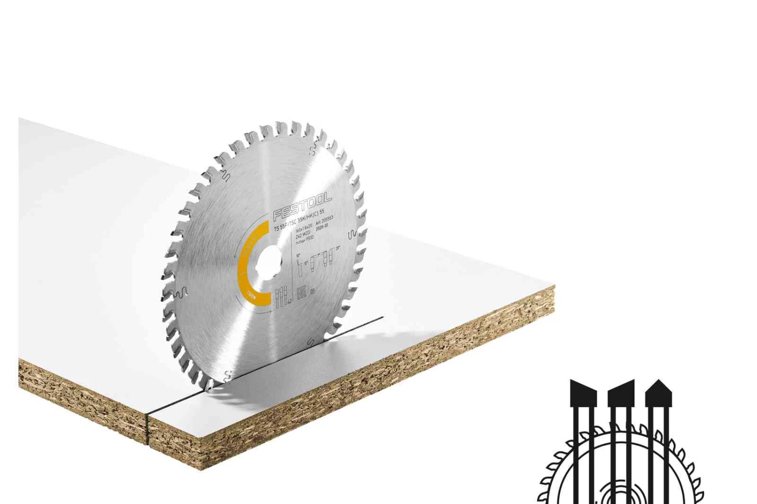 Festool Accessoires Lame De Scie Circulaire 160 Mm Lame De Scie Circulaire HW 160x1,8x20 WD42 WOOD FINE CUT 205553 3 Festool Accessoires Lame De Scie Circulaire 160 Mm Lame De Scie Circulaire HW 160x1,8x20 WD42 WOOD FINE CUT 205553