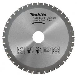 Makita Accessoires Lame De Scie Circulaire 185 Mm Lame De Scie HM En Acier Inoxydable 185 X 30 X 40T