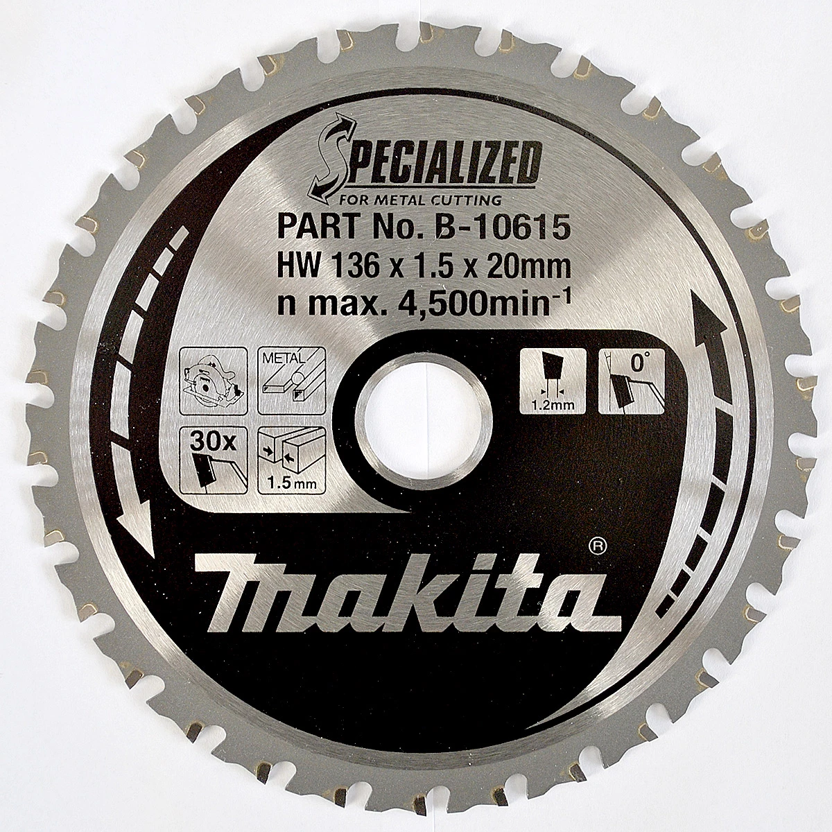 Makita Accessoires Lame De Scie Circulaire 136 Mm Lame De Scie HM Specialized Accu Steel 136 X 20 X 30T 3 Makita Accessoires Lame De Scie Circulaire 136 Mm Lame De Scie HM Specialized Accu Steel 136 X 20 X 30T