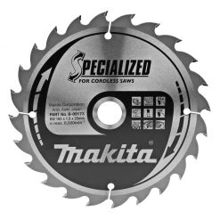 Makita Accessoires Lame De Scie Circulaire 165 Mm 'Lames Carbure ''''Specialized'''' Bois, Pour Scies Circulaires à Batterie 165 X 20 X 24T'