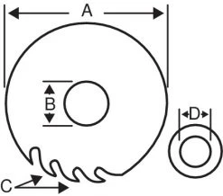 Bahco Lame De Scie Circulaire 230 Mm Lames De Scies Circulaires à Bois Pour Scies Portatives Et Scies à Table 8501-22